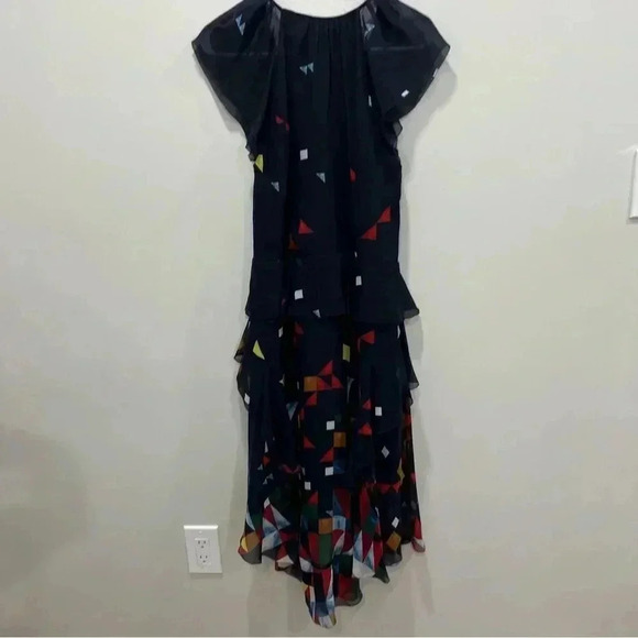 Joie Kiersten Printed Silk‎ Ruffle Dress-Size 4 - Picture 5 of 13